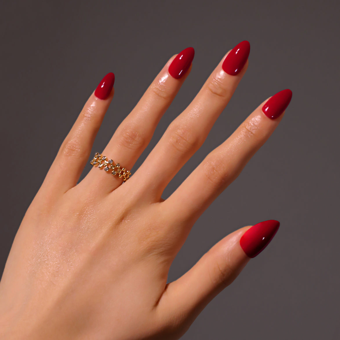 Deep Cherry Ombre Press-On Nails