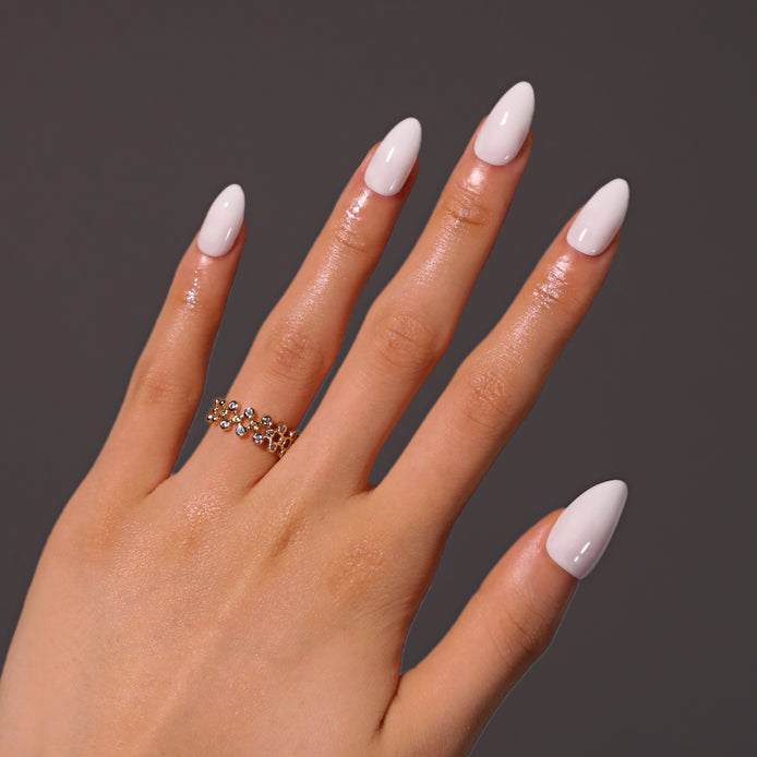 Soft Milk White Press-On Nails