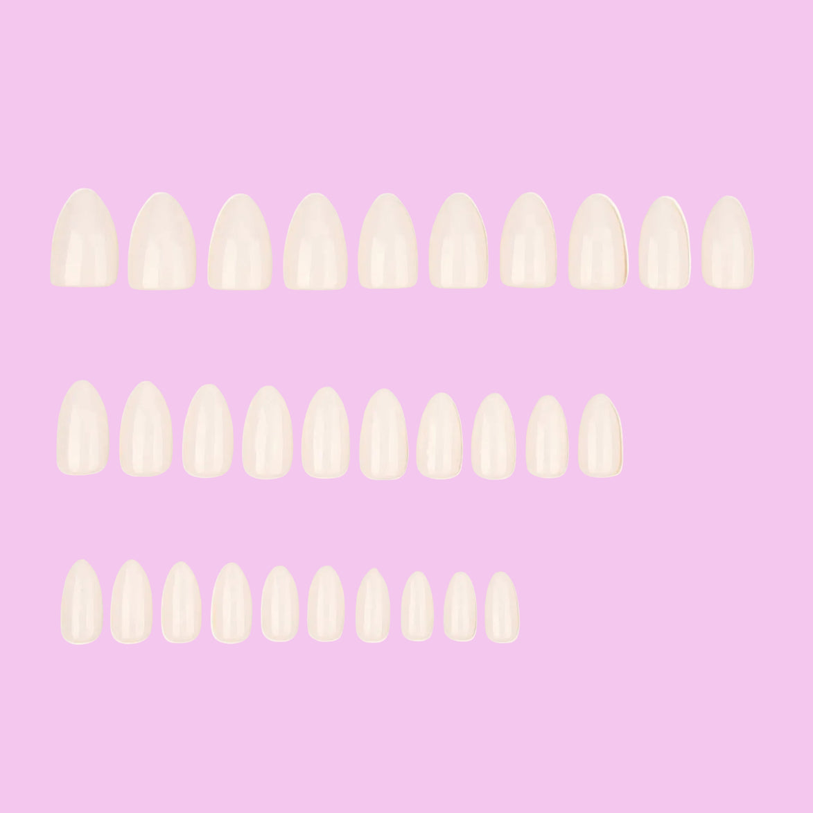 Soft Milk White Press-On Nails