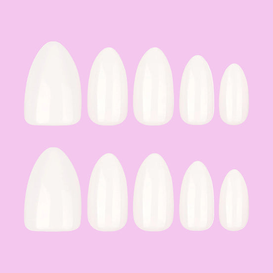 Soft Milk White Press-On Nails
