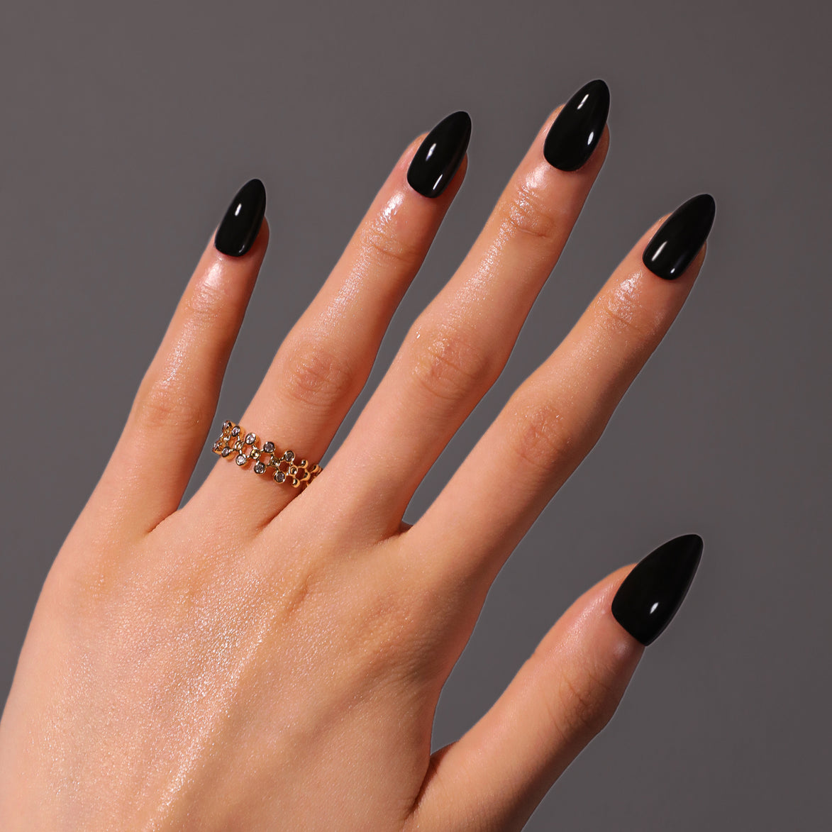 Classic Jet Black Press-On Nails