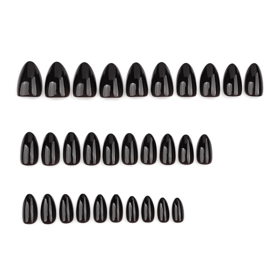 Classic Jet Black Press-On Nails