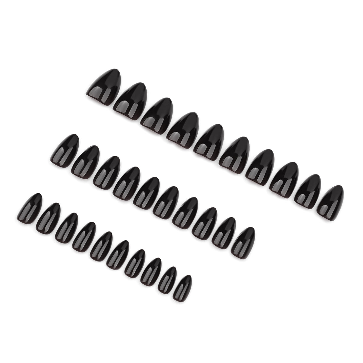 Classic Jet Black Press-On Nails