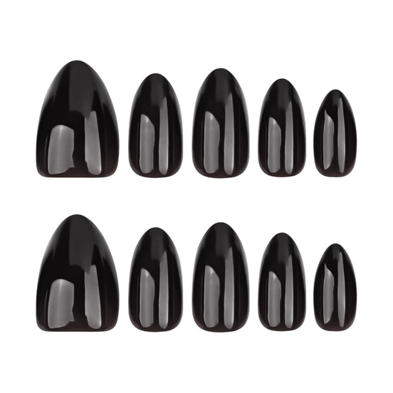 Classic Jet Black Press-On Nails