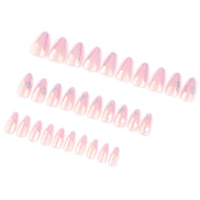 Iridescent Pink Star Press-On Nails