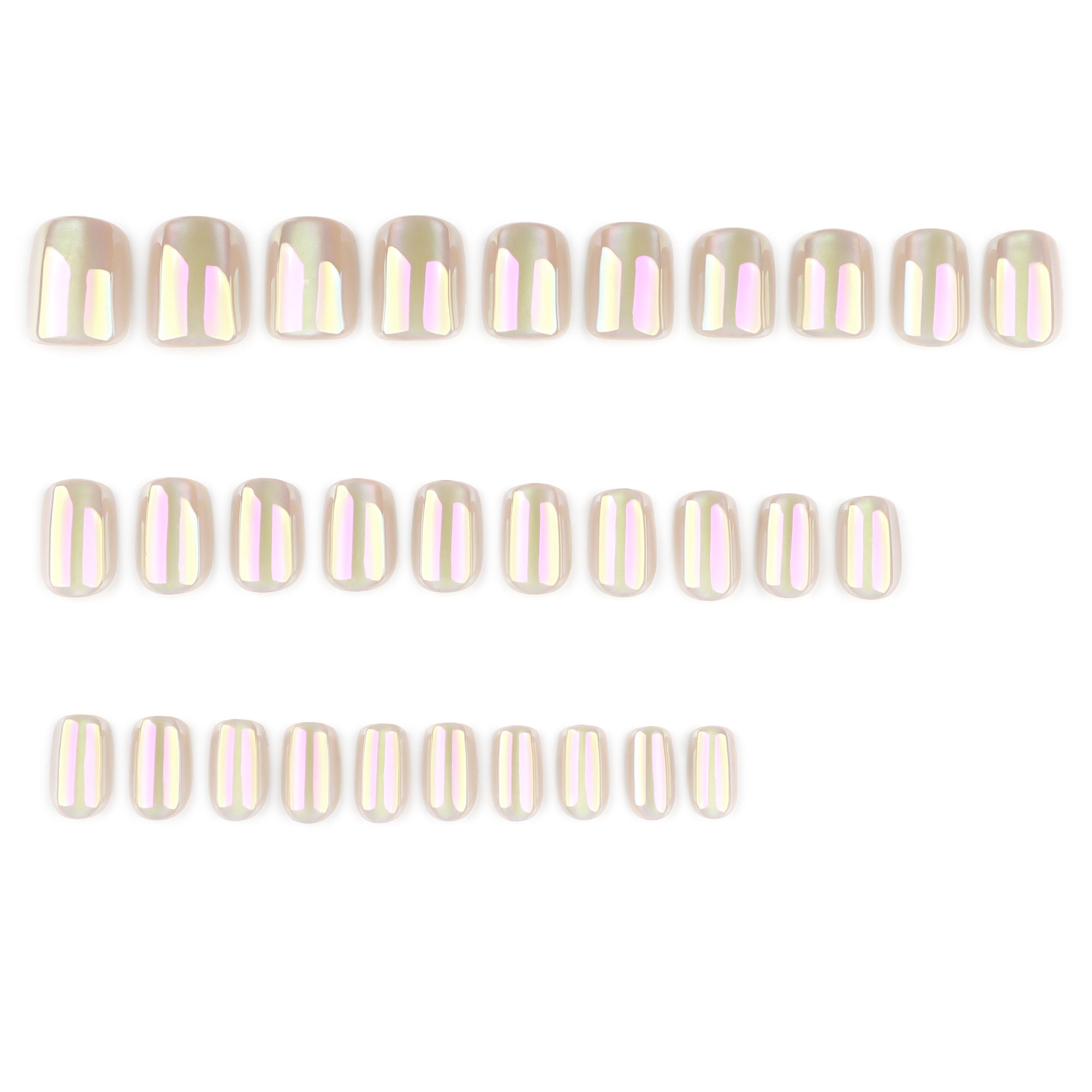 Champagne Chrome Press-On Nails