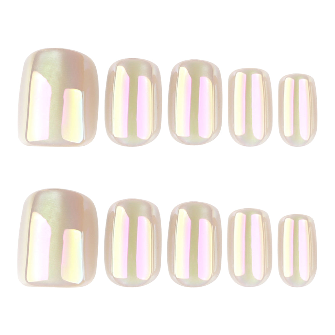 Champagne Chrome Press-On Nails