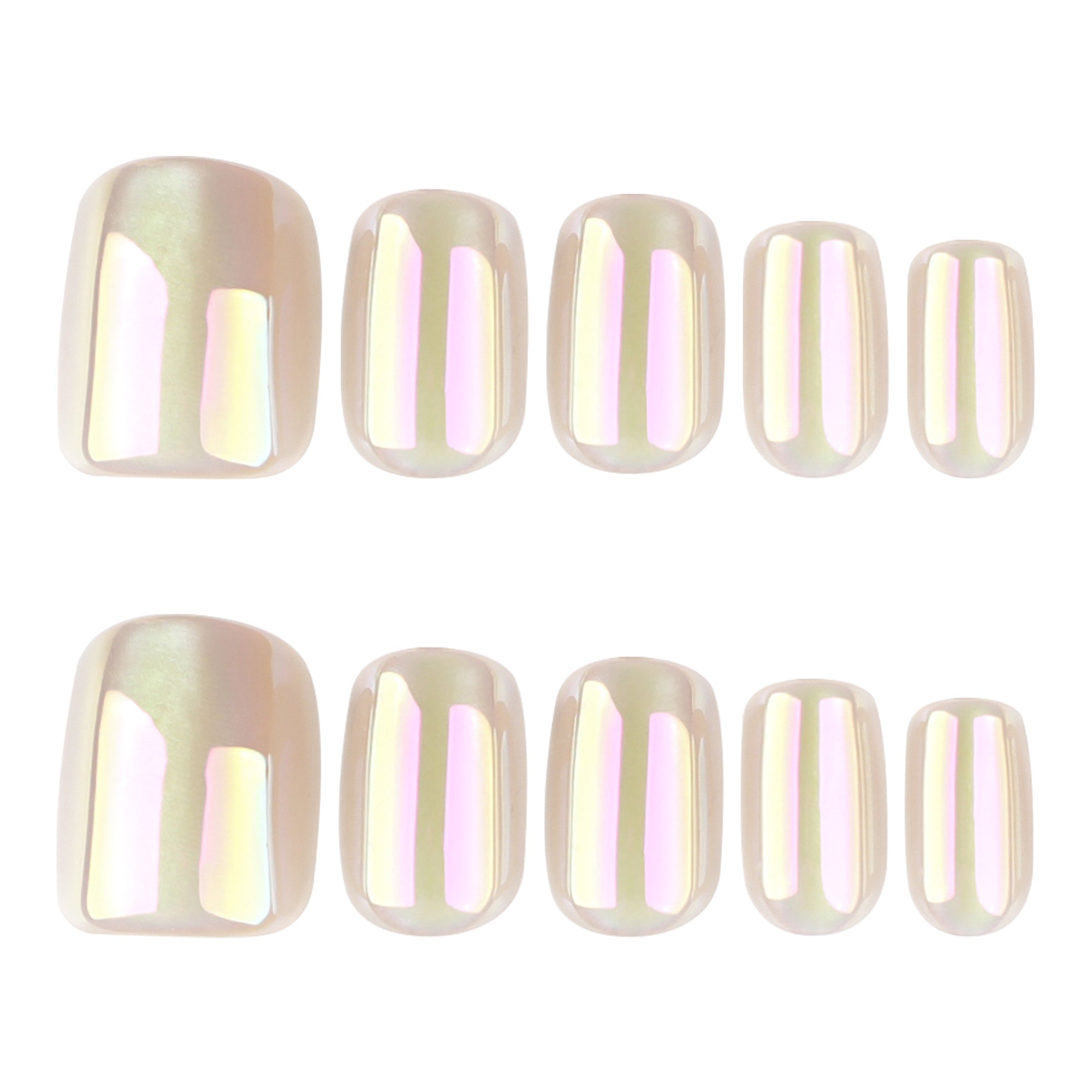 Champagne Chrome Press-On Nails