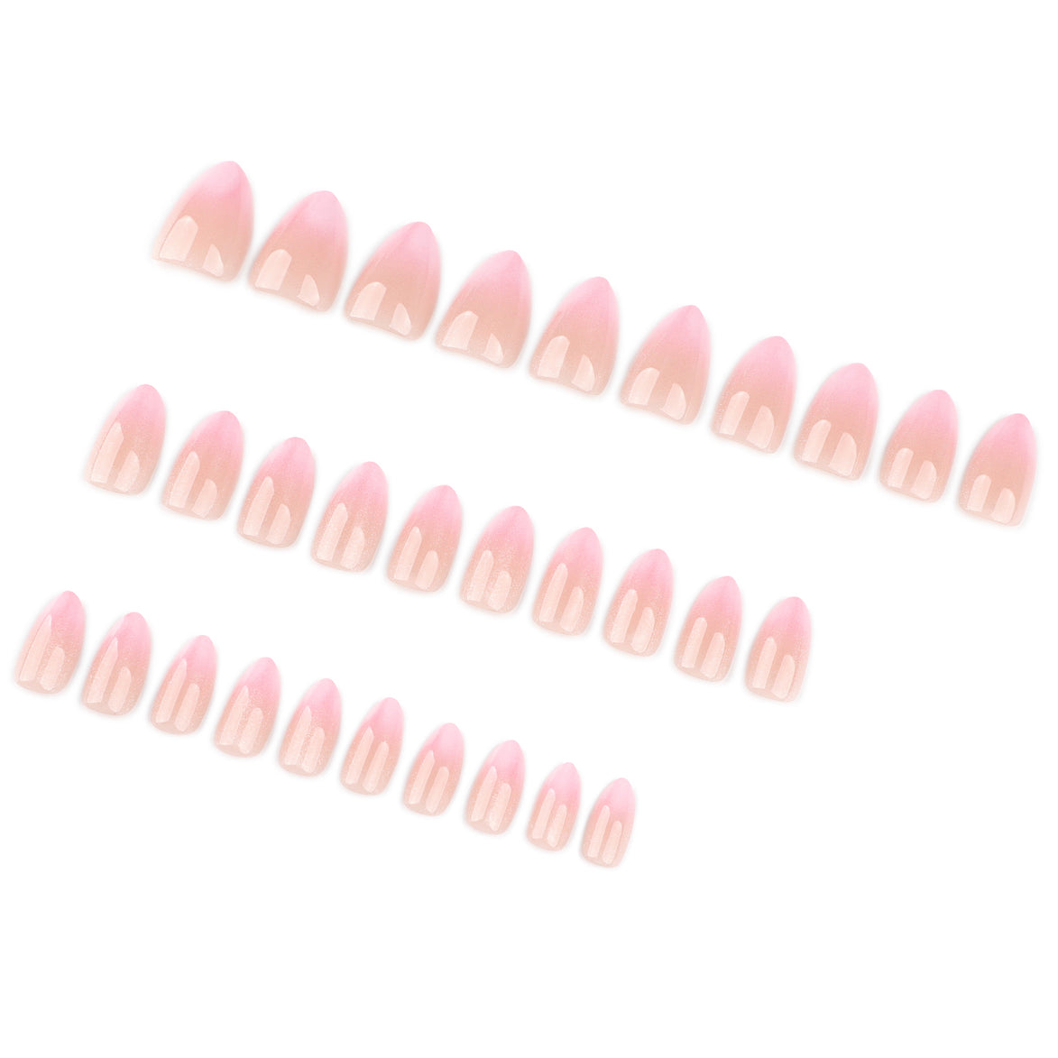 Soft Pink Glitter Press-On Nails