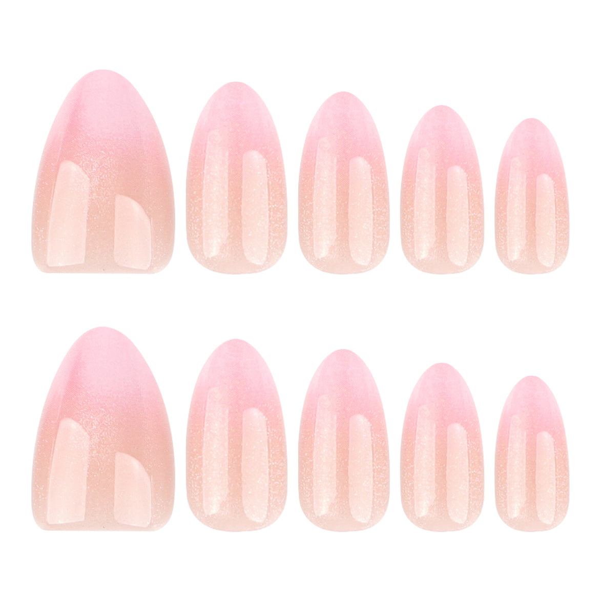 Soft Pink Glitter Press-On Nails