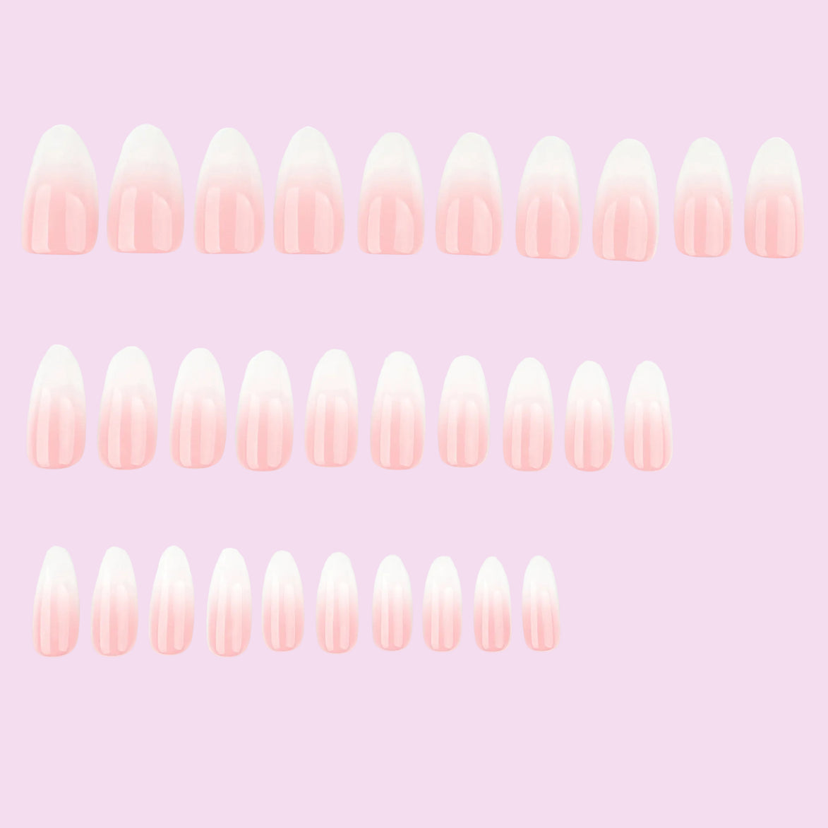 Pink Ombre Almond Press-On Nails