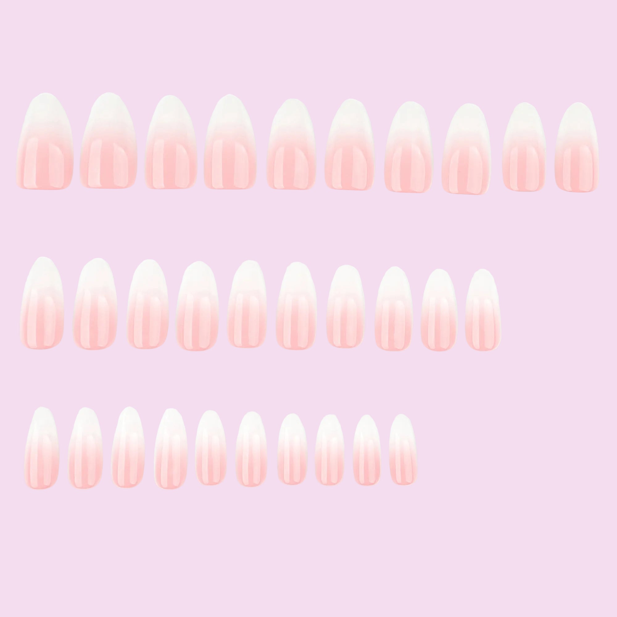 Pink Ombre Almond Press-On Nails