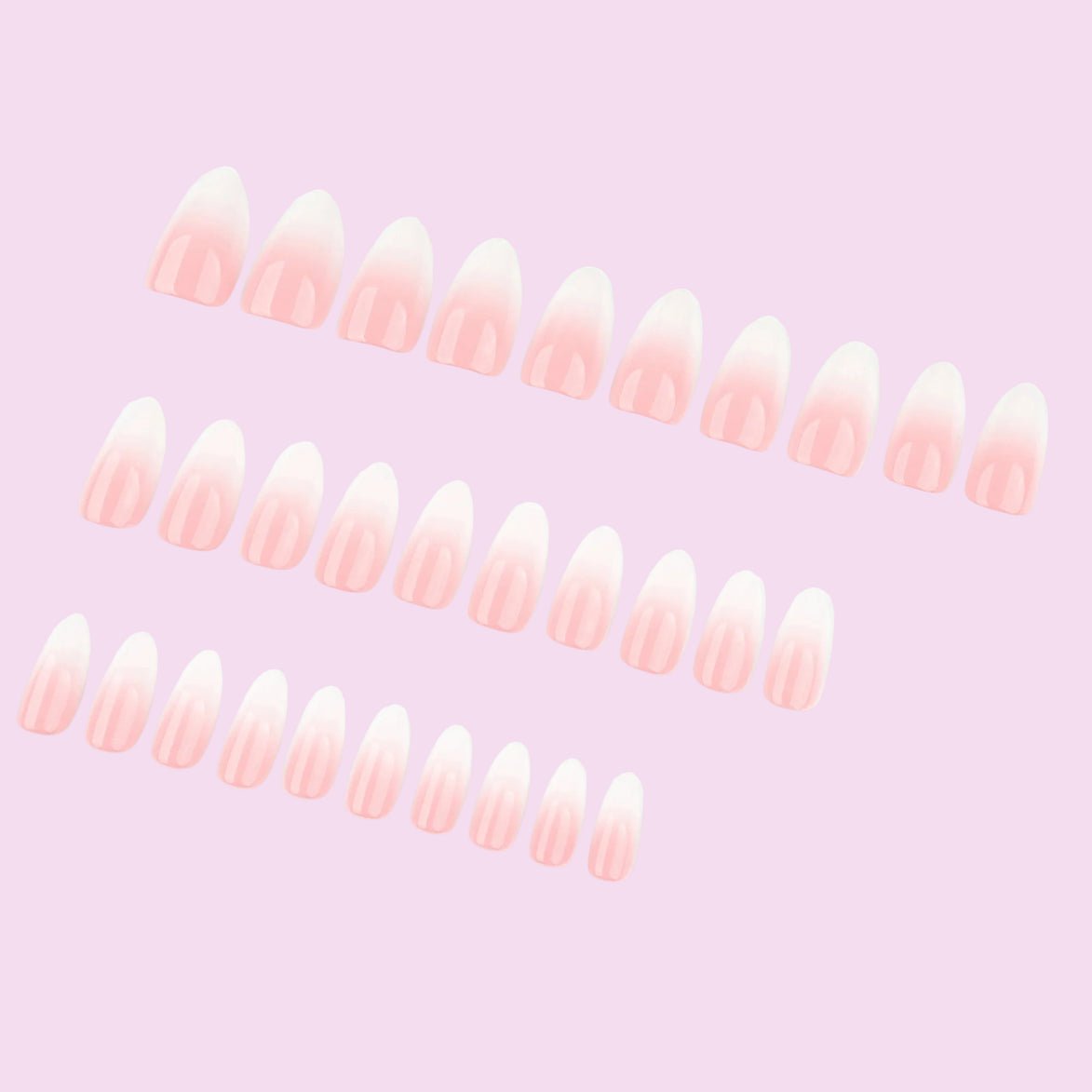 Pink Ombre Almond Press-On Nails