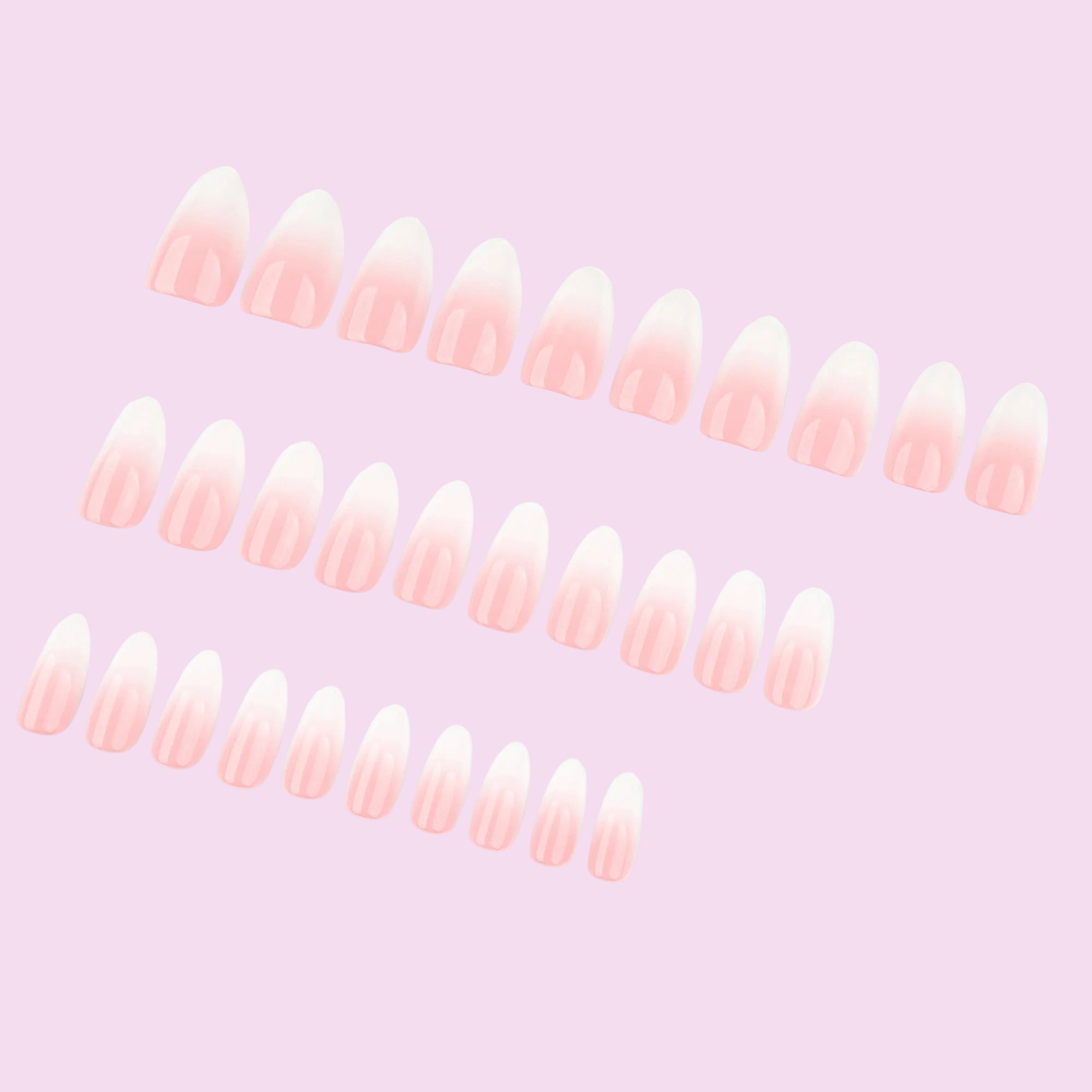 Pink Ombre Almond Press-On Nails