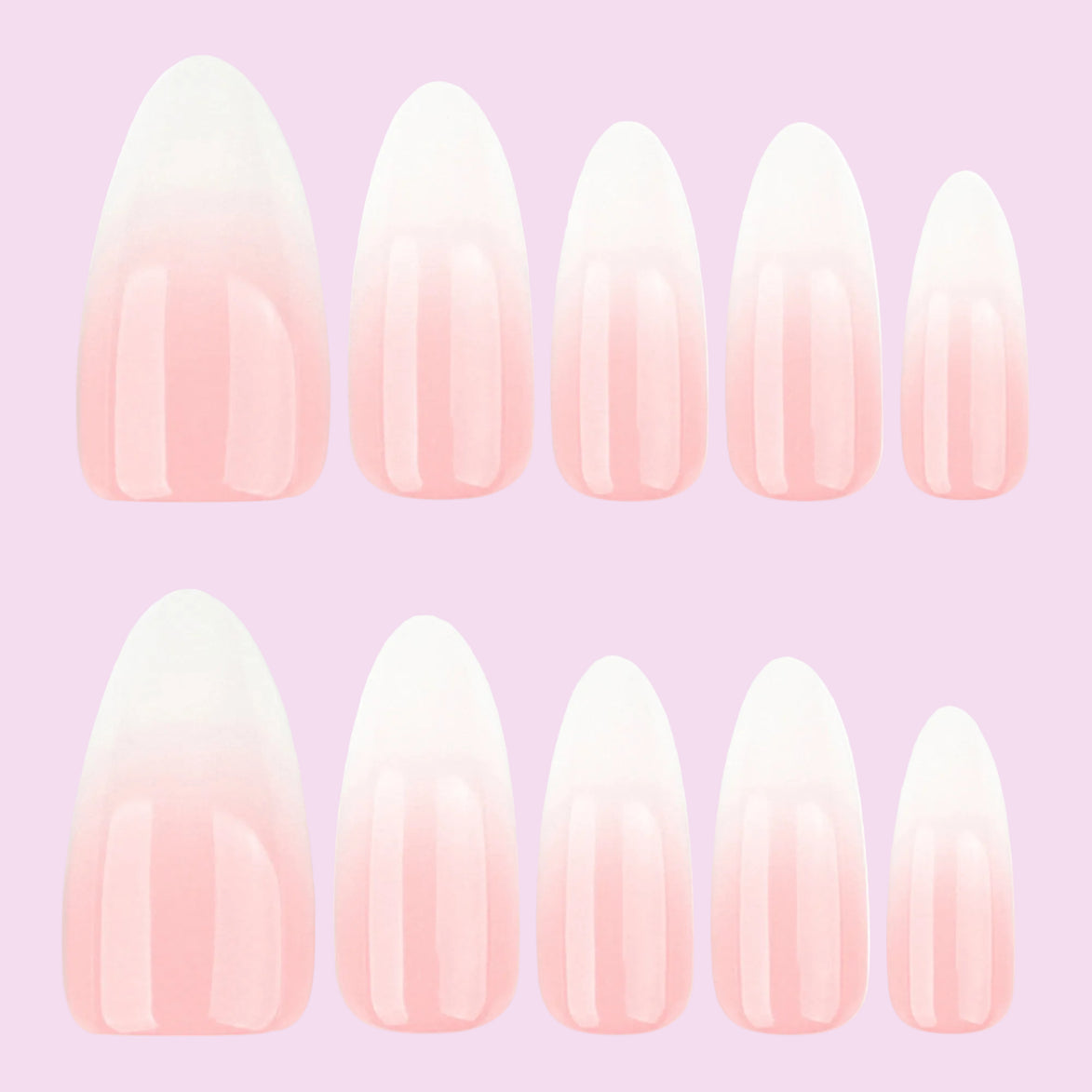 Pink Ombre Almond Press-On Nails