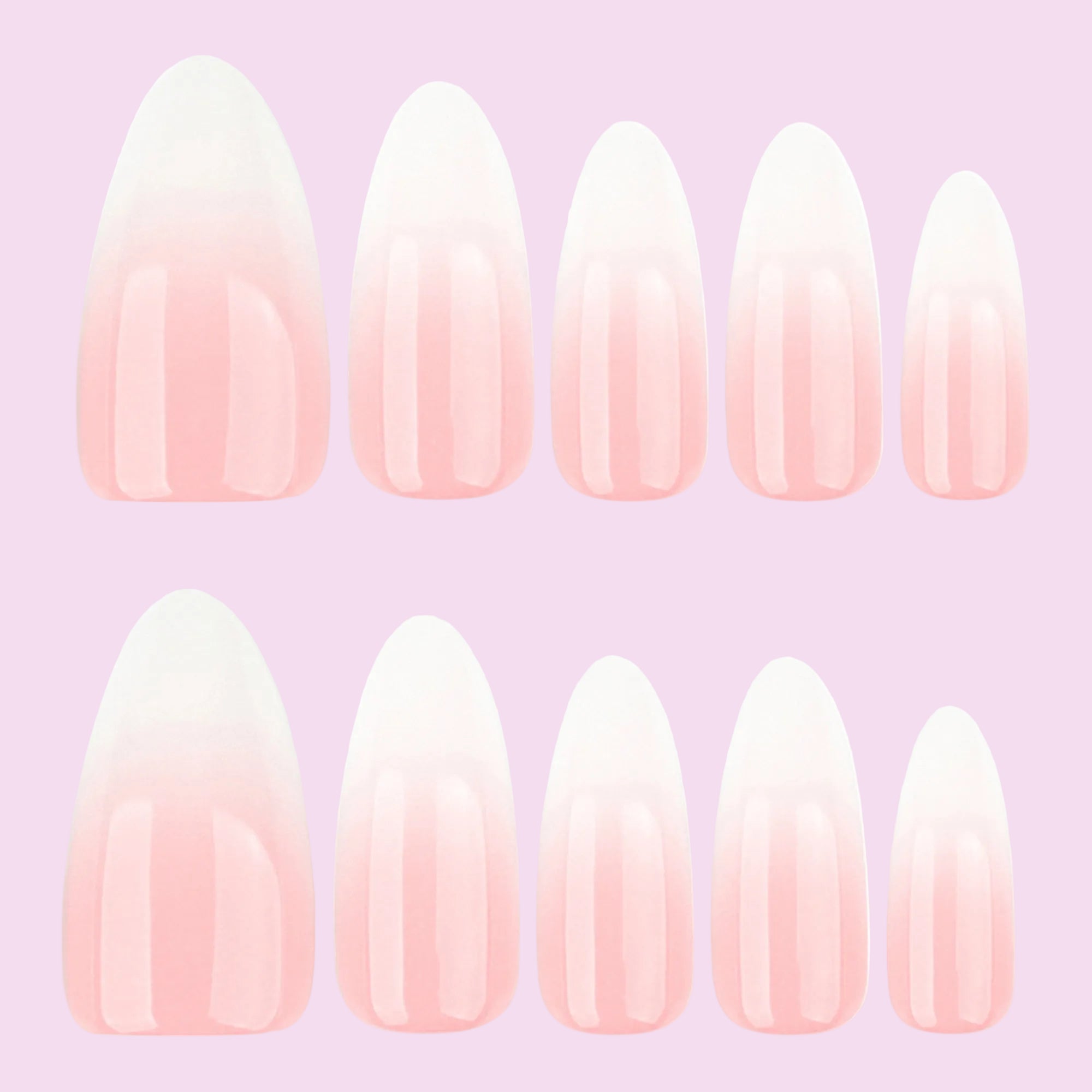 Pink Ombre Almond Press-On Nails