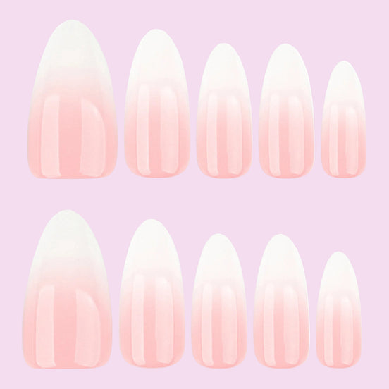 Pink Ombre Almond Press-On Nails