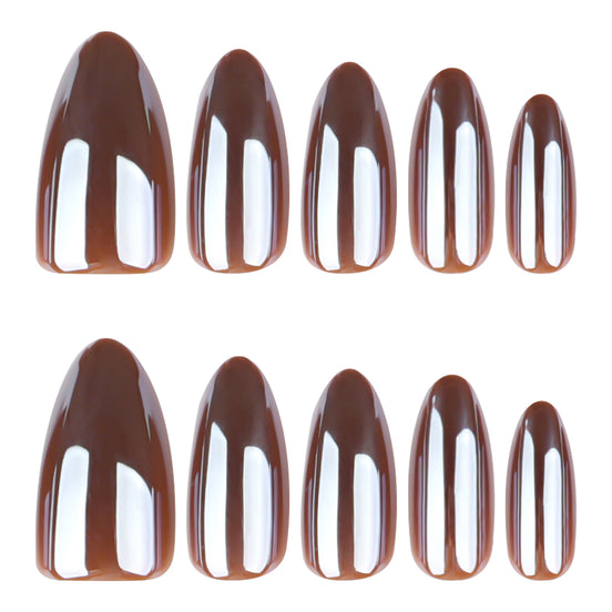 Chocolate Gloss Press-On Nails