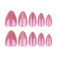 Rose Chrome Press-On Nails