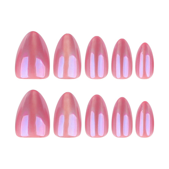 Rose Chrome Press-On Nails