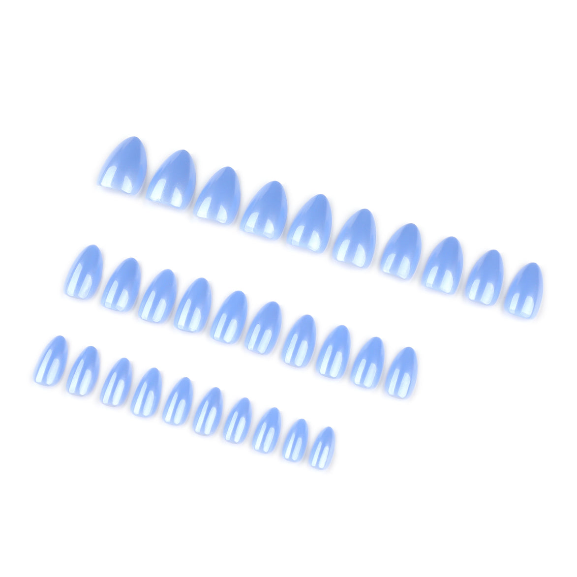 Periwinkle Chrome Press-On Nails