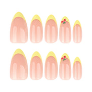 Lemon French Tip Press-On Nails