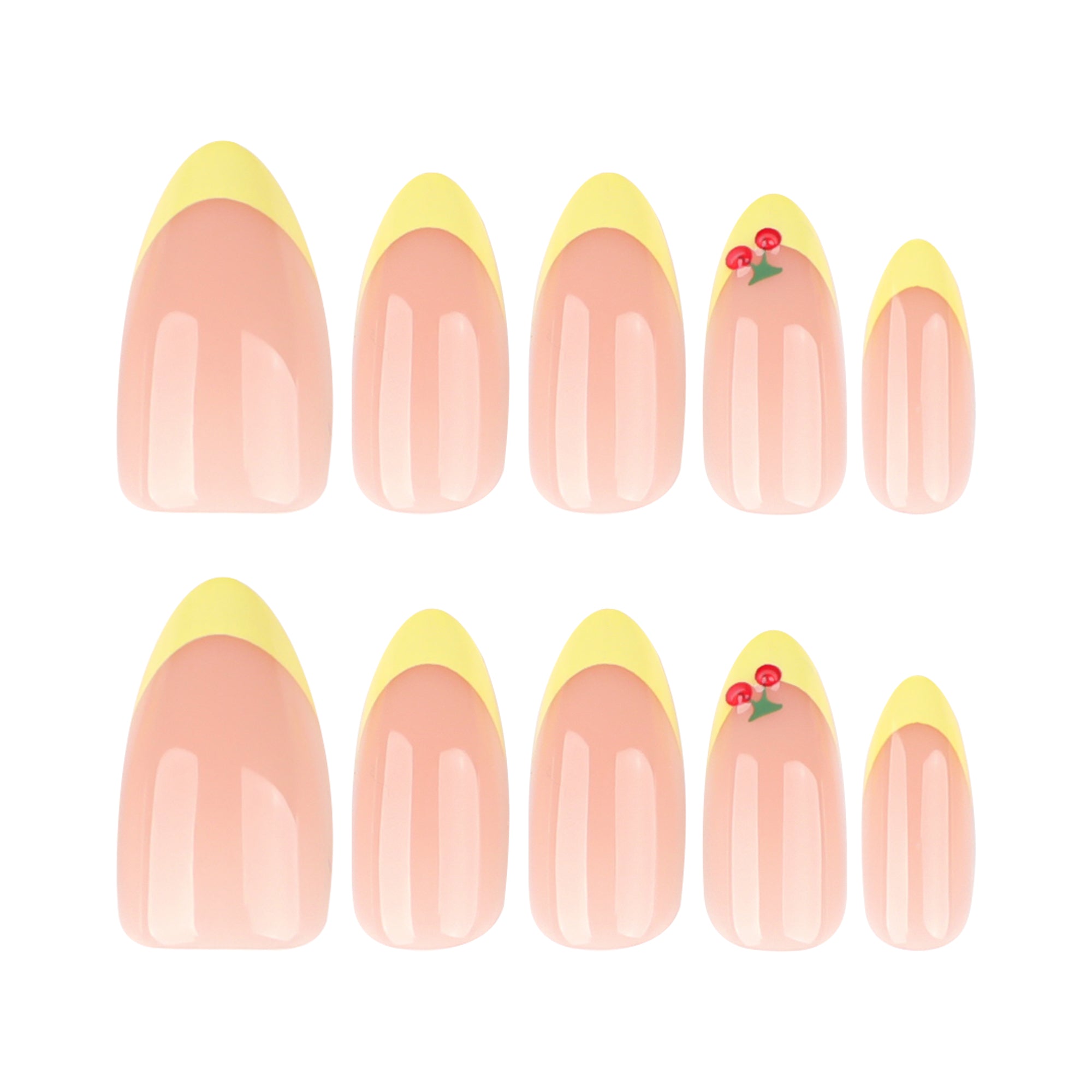 Lemon French Tip Press-On Nails