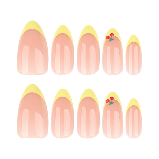 Lemon French Tip Press-On Nails