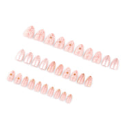 Blush Gold Floral Press-On Nails