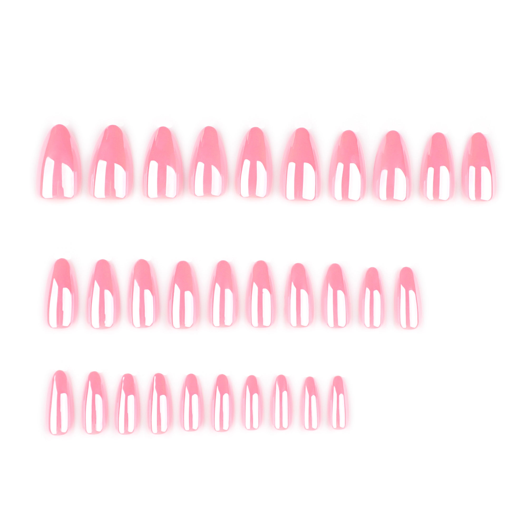 Glossy Candy Pink Press-On Nails