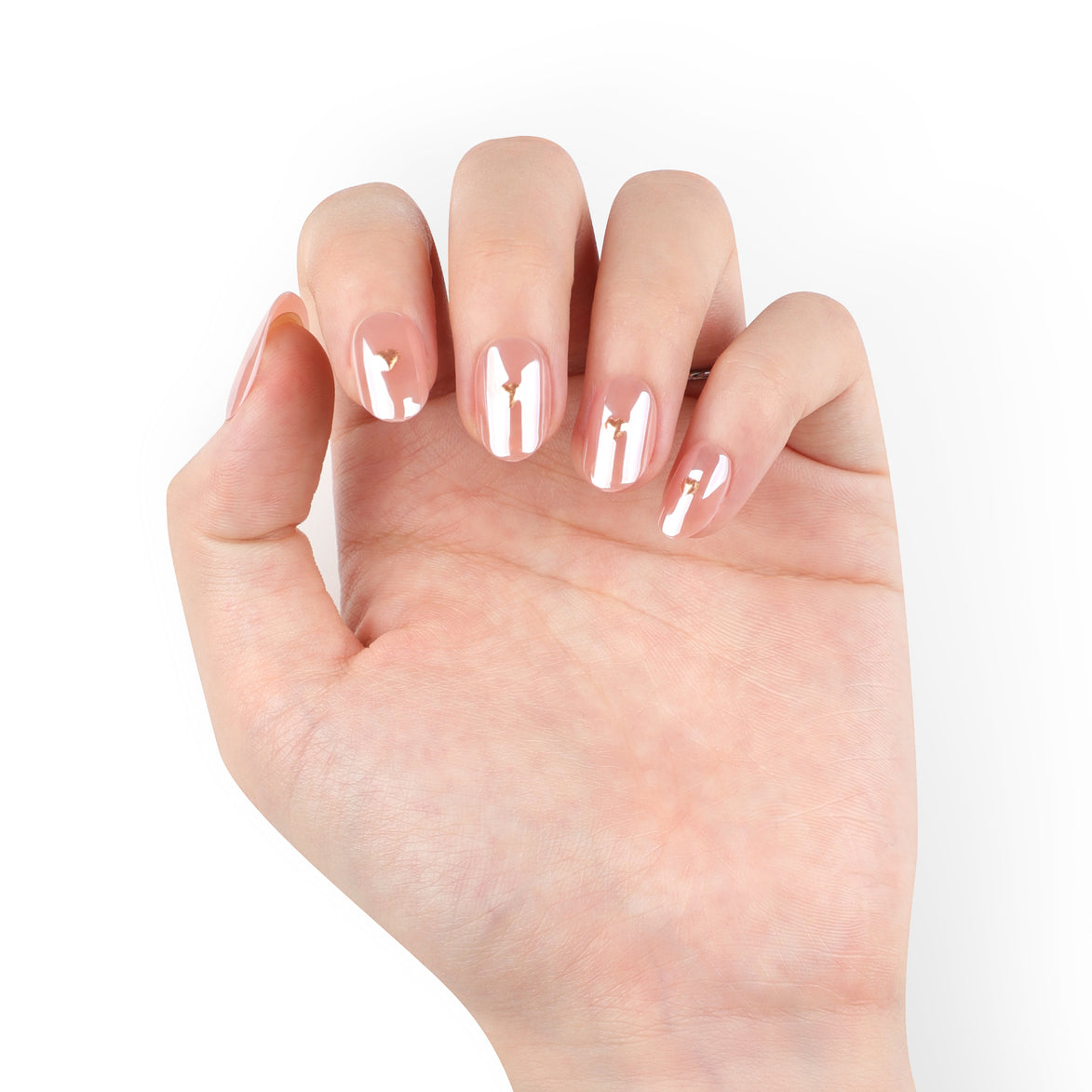 Nude Arrow Accent Press-On Nails