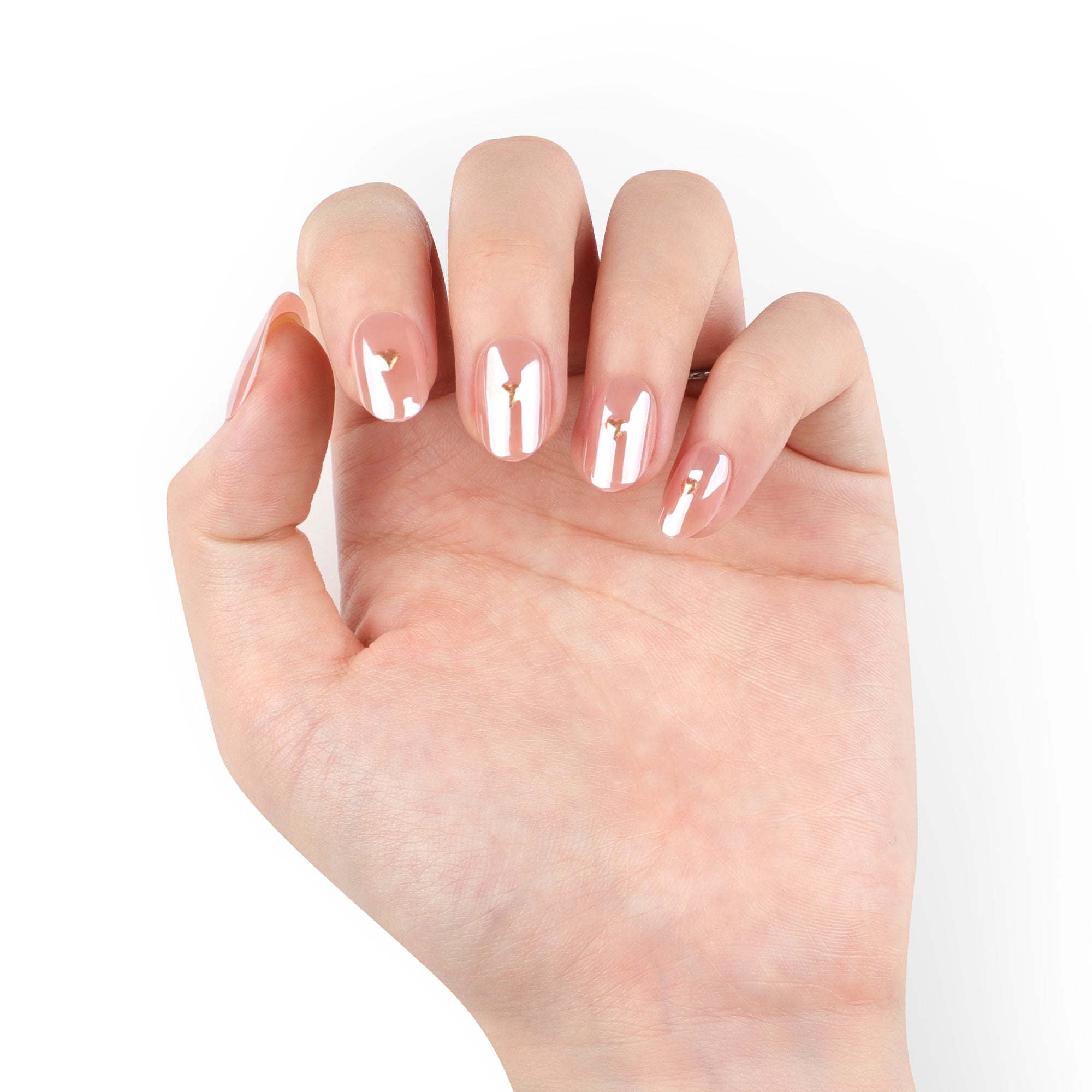 Nude Arrow Accent Press-On Nails