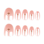 Nude Arrow Accent Press-On Nails