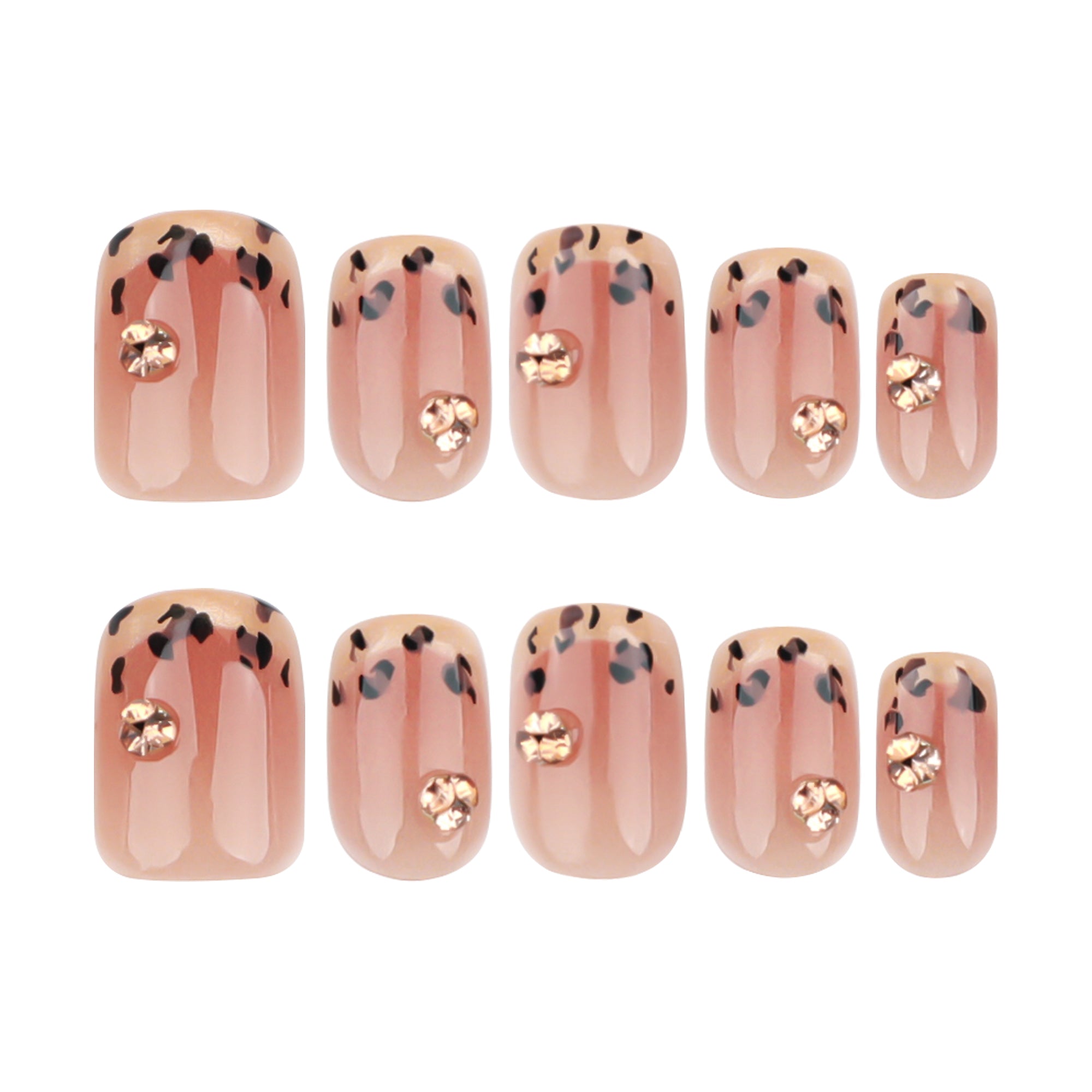 Gold Flake Nude Press-On Nails