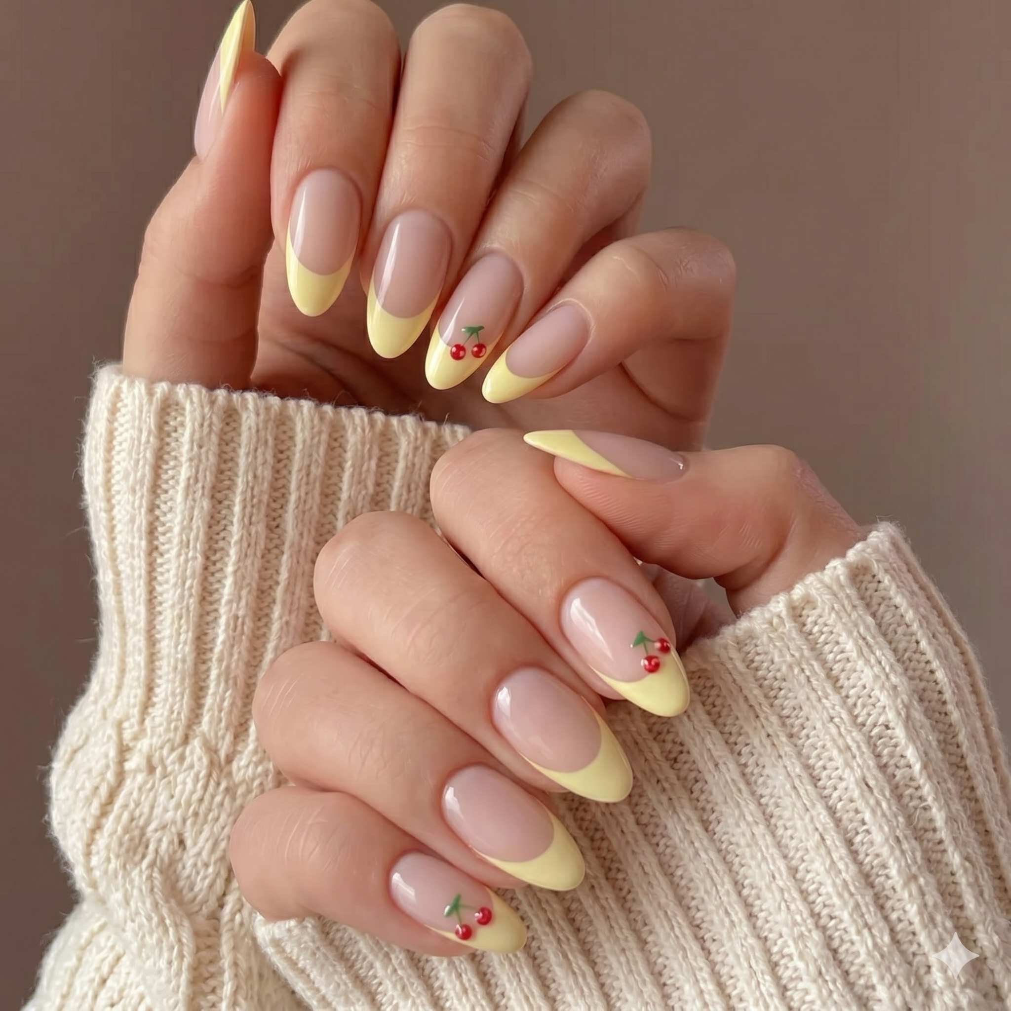 Lemon French Tip Press-On Nails