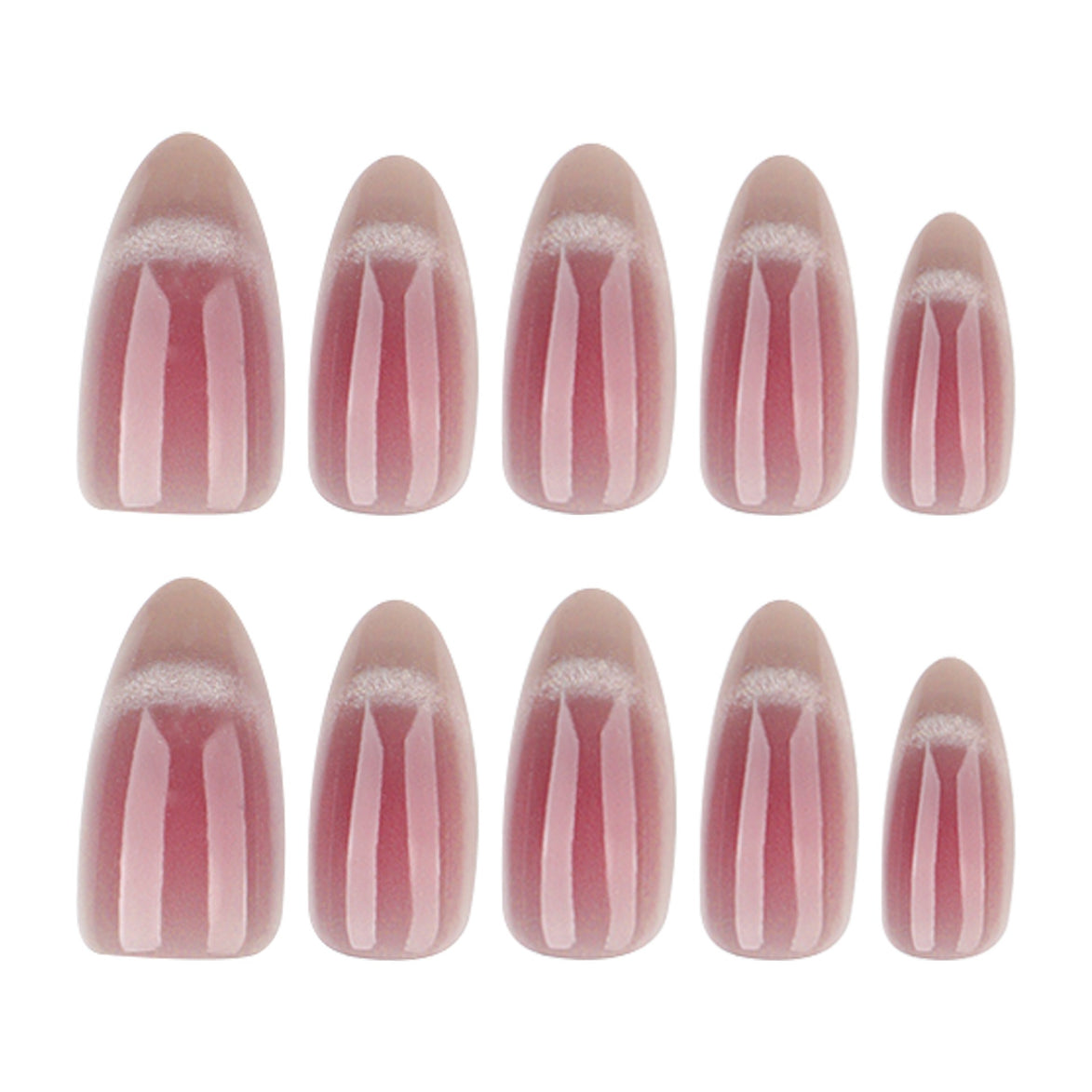 Blush Pink White Ombre French Tip Press-On Nails