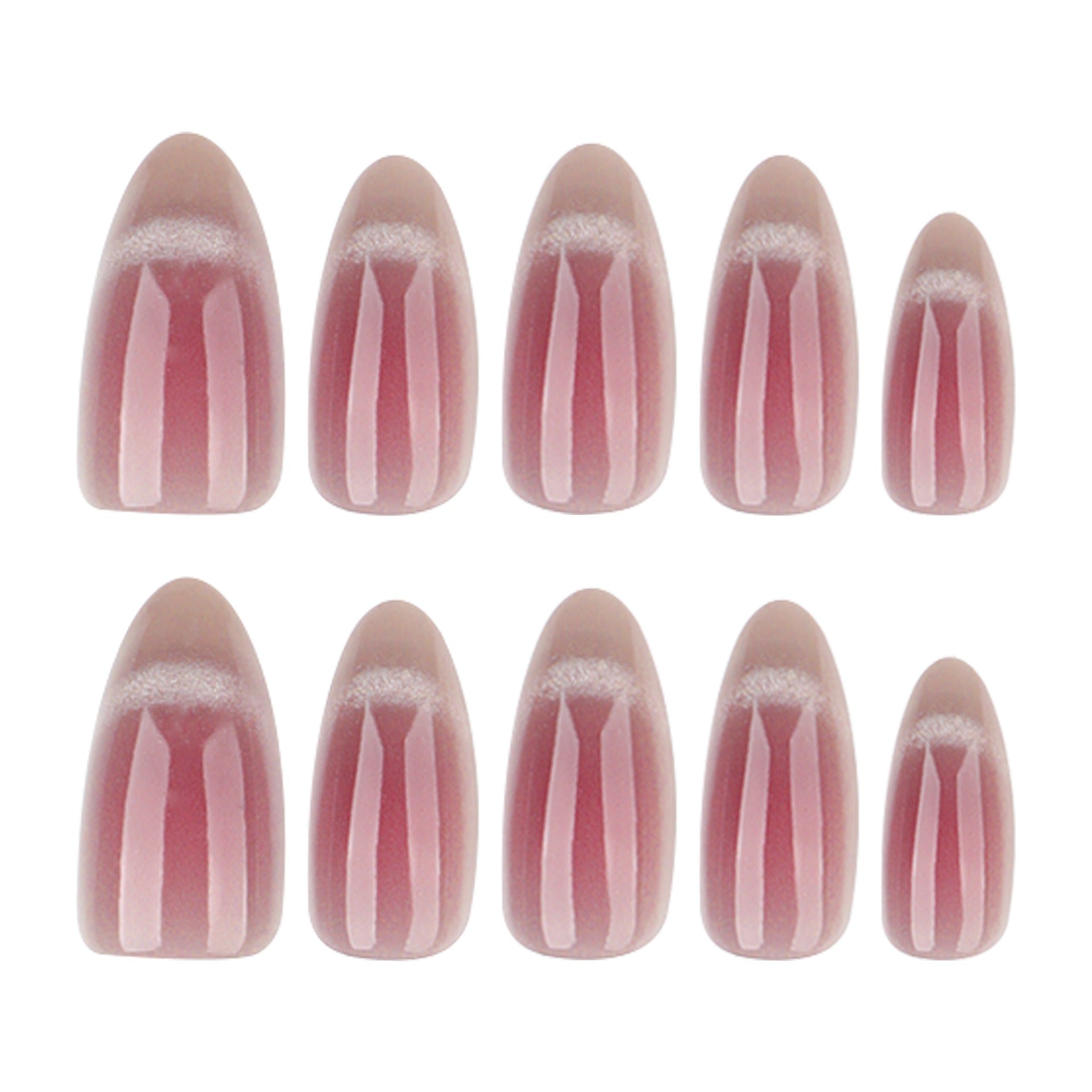 Blush Pink White Ombre French Tip Press-On Nails