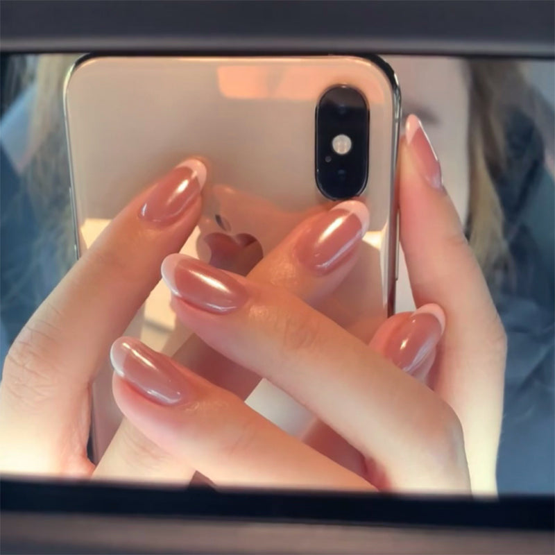 Rose Gold Chrome Press-On Nails