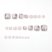 Black Vine French Tip Press-On Toenails