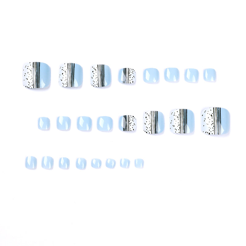 Speckled Abstract Accent Press-On Toenails