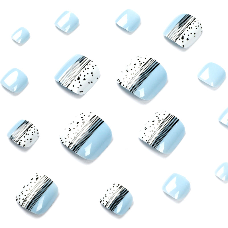 Speckled Abstract Accent Press-On Toenails