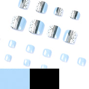 Speckled Abstract Accent Press-On Toenails