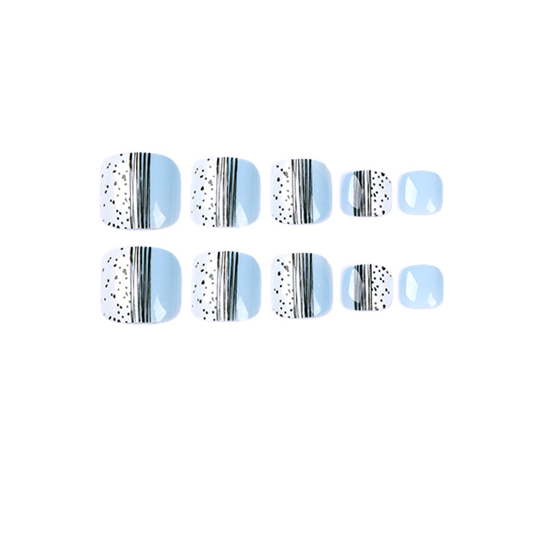 Speckled Abstract Accent Press-On Toenails
