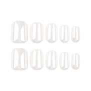 Sheer Milky White Pearl Gloss Short Press-On Nails