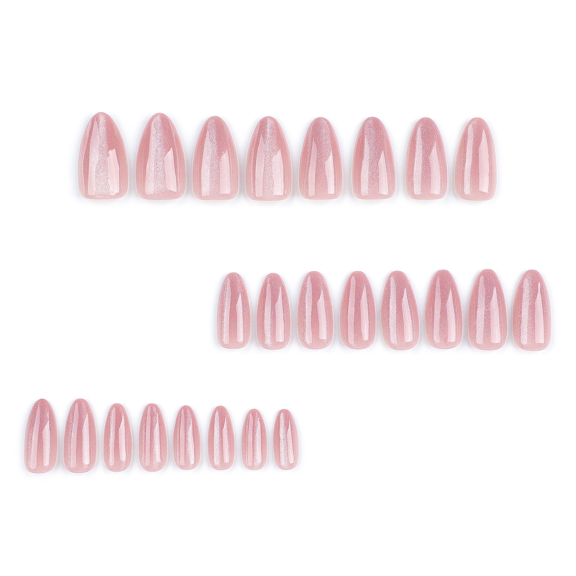 Blush Rose Gold Shimmer Press-On Nails