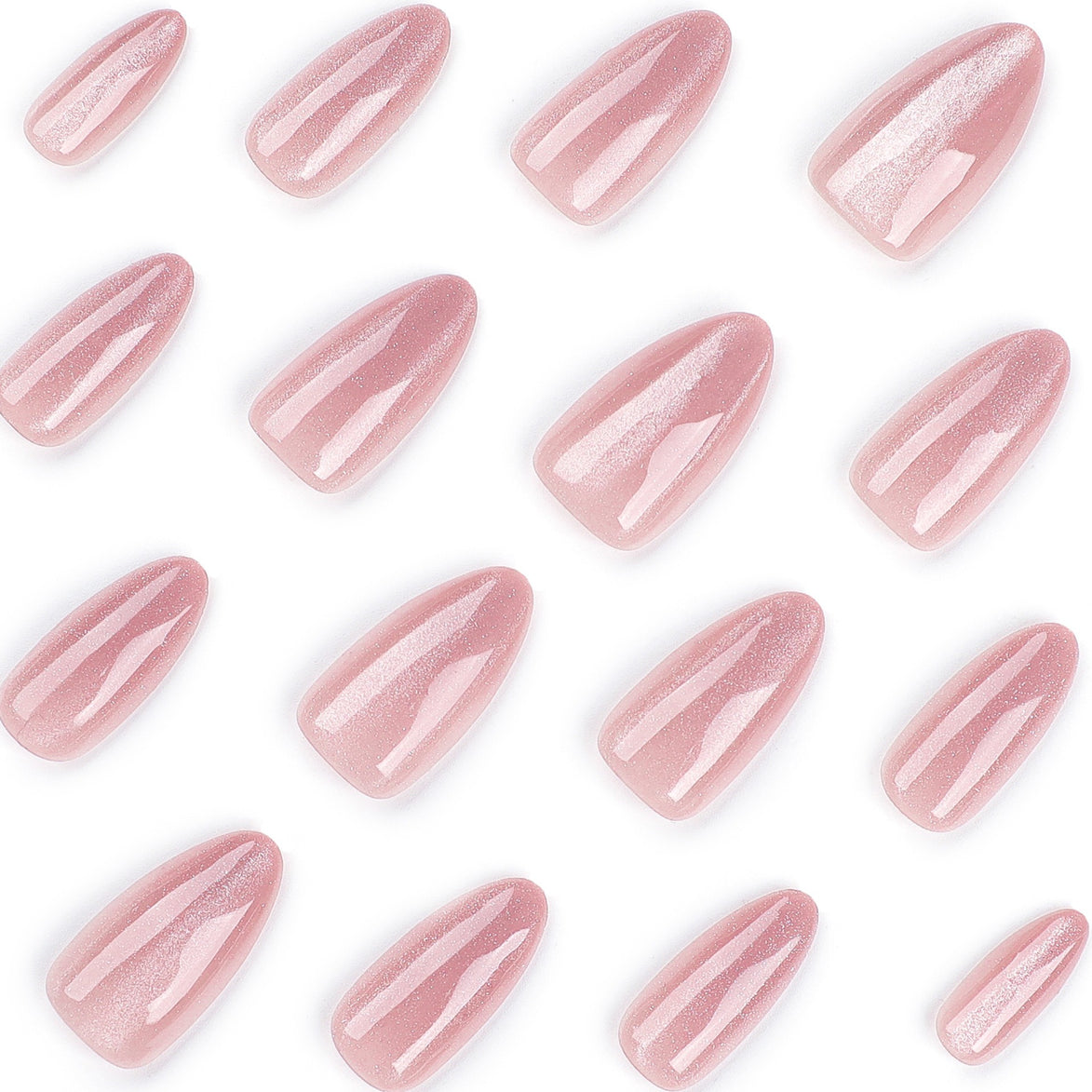 Blush Rose Gold Shimmer Press-On Nails