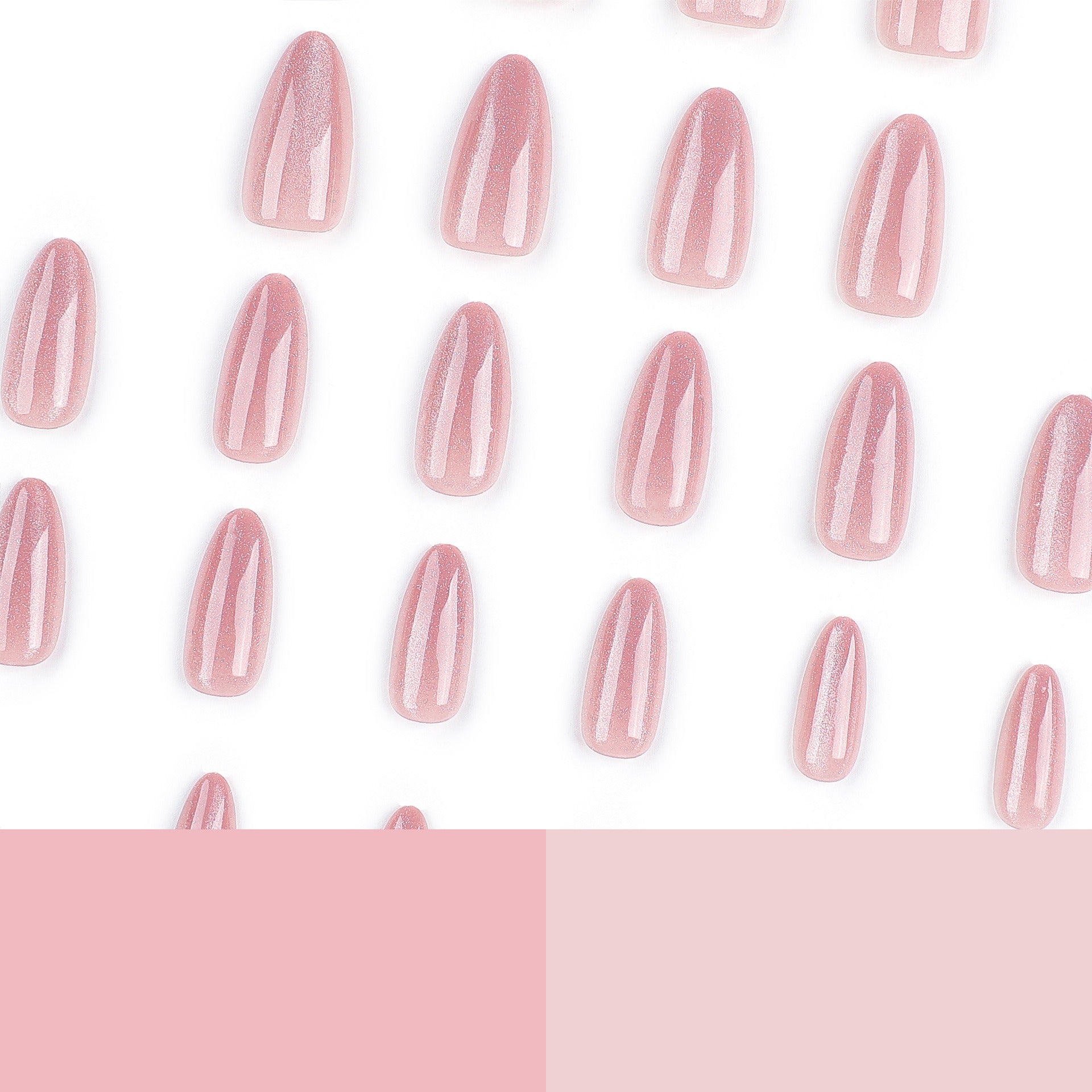 Blush Rose Gold Shimmer Press-On Nails