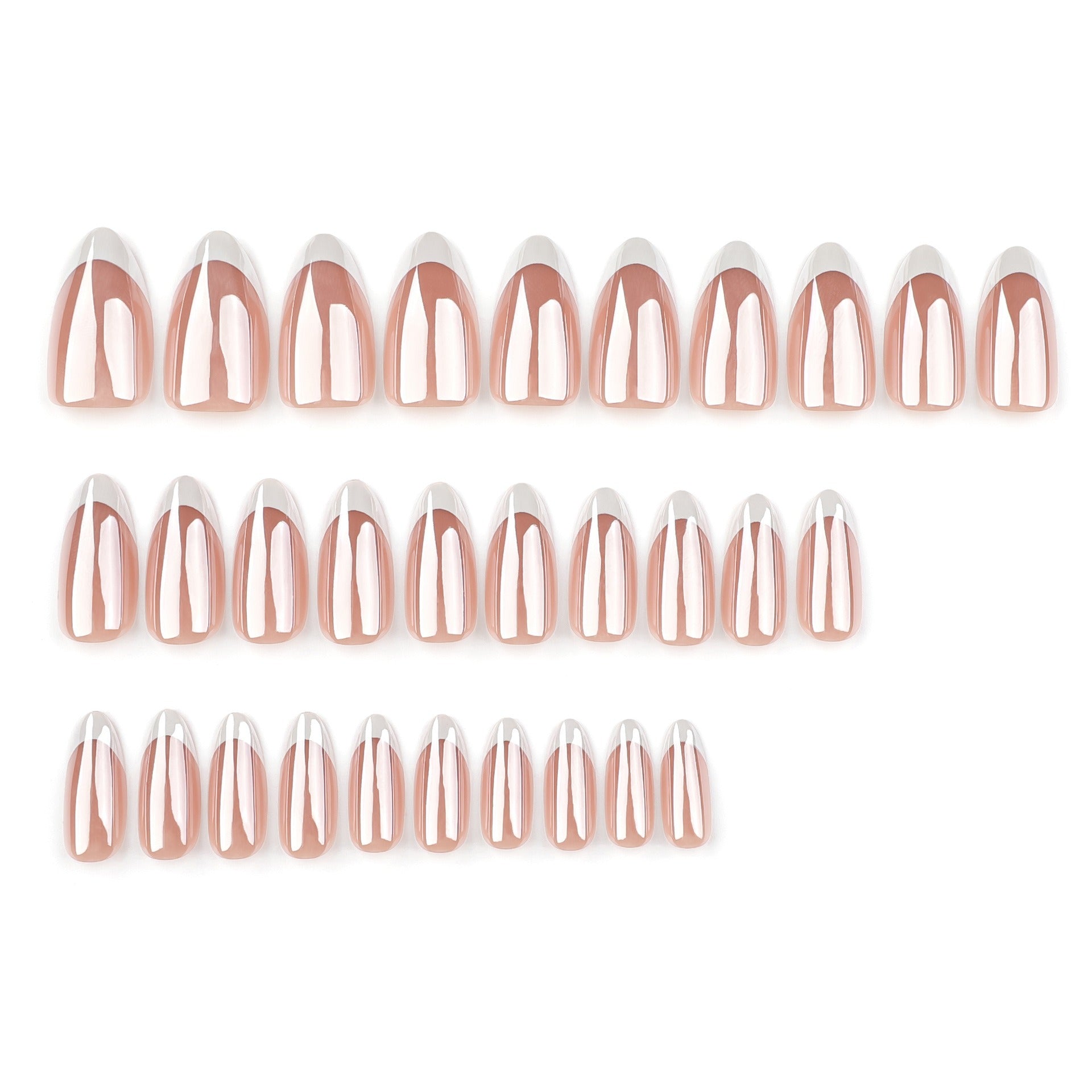 Sheer Nude White French Tip Press-On Nails