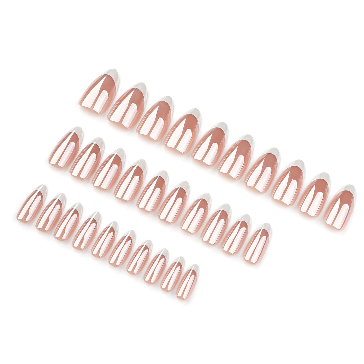 Sheer Nude White French Tip Press-On Nails