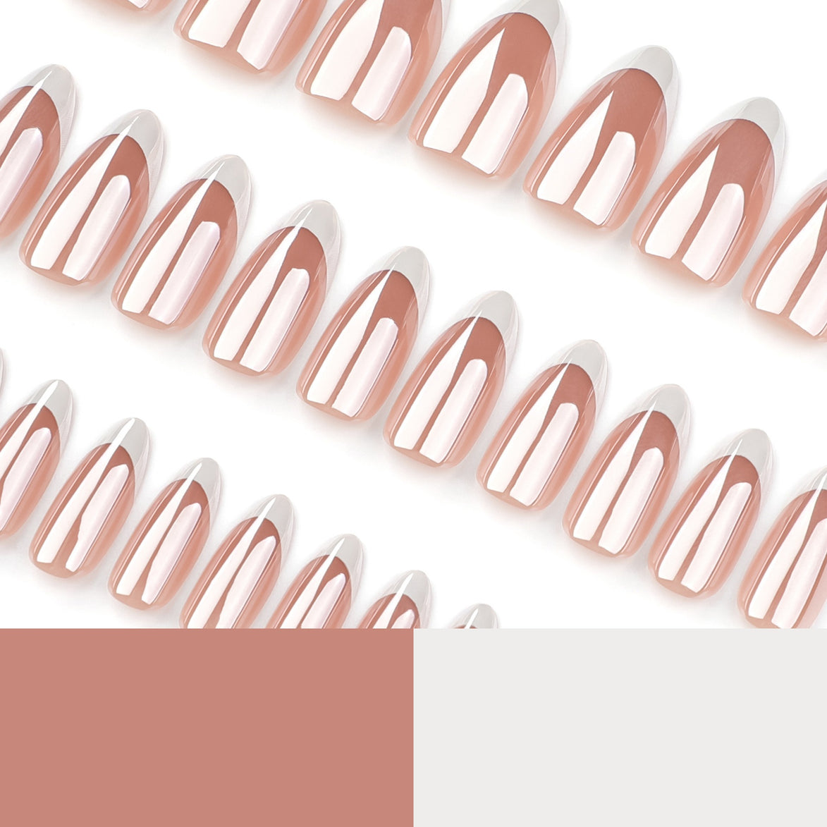 Sheer Nude White French Tip Press-On Nails